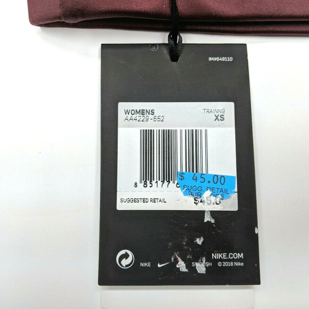 Nike Indy Fitness Sports Bra Womens Maroon Yoga - Picture 4 of 6